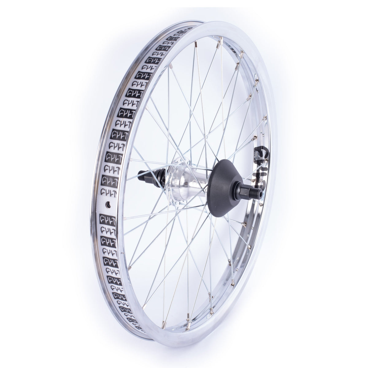 Crew Hybrid Freecoaster Wheel / black & polished