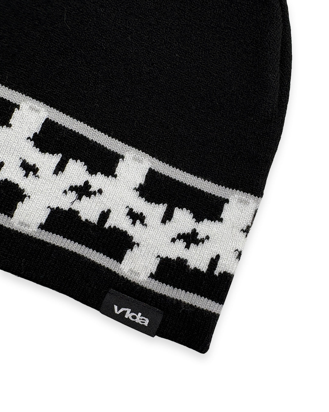 VIDA / Pattern Beanie / black