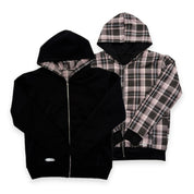 VIDA / Reversible Zip Jacket / black / pink