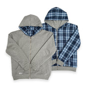 VIDA / Reversible Zip Jacket / grey/blue