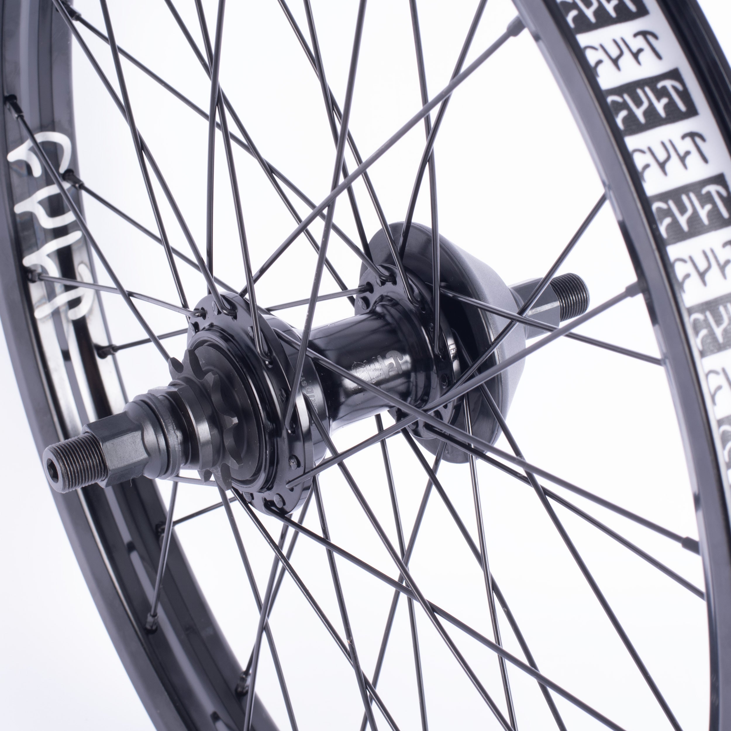 Crew Hybrid Freecoaster Wheel / black & polished
