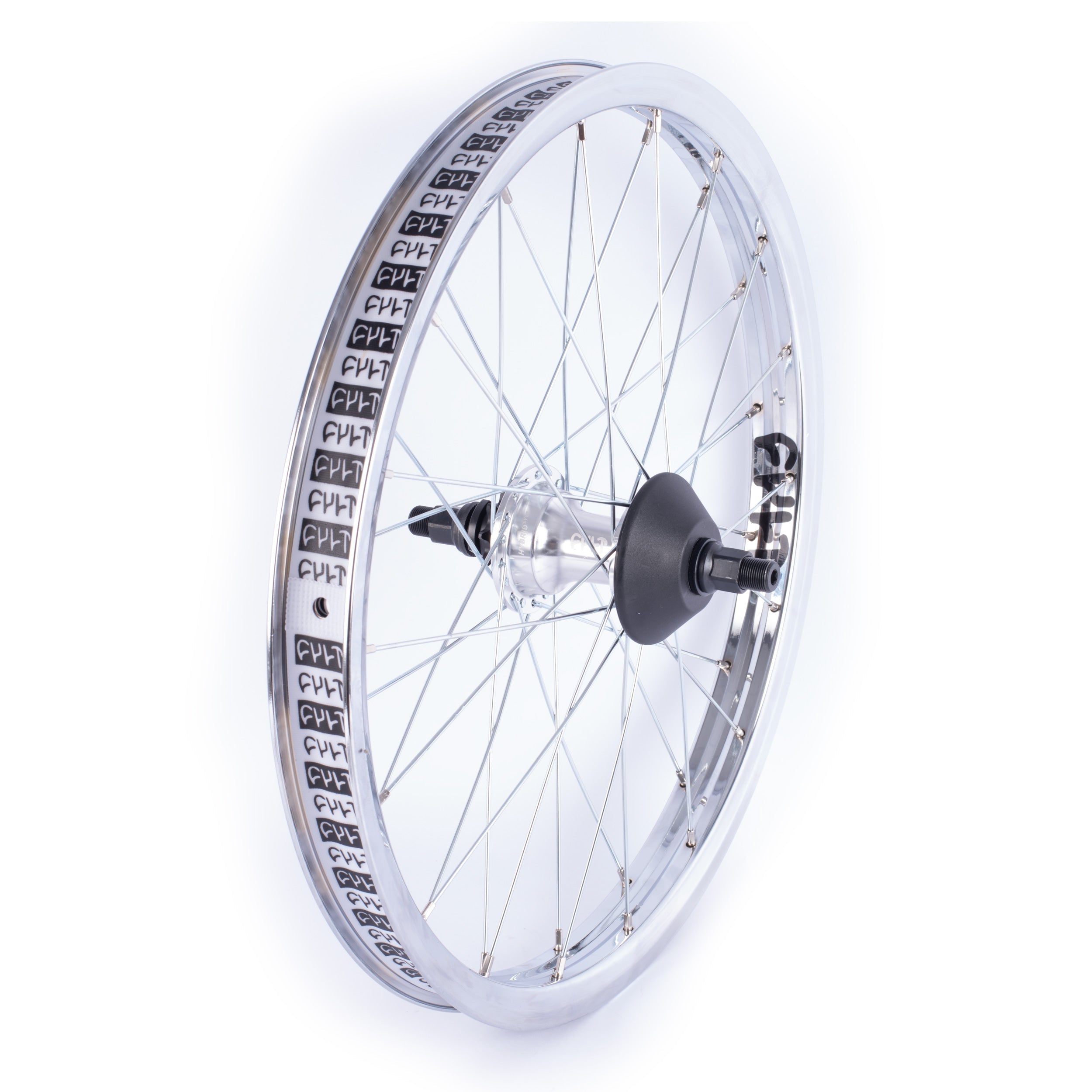 Crew Hybrid Freecoaster Wheel / black & polished