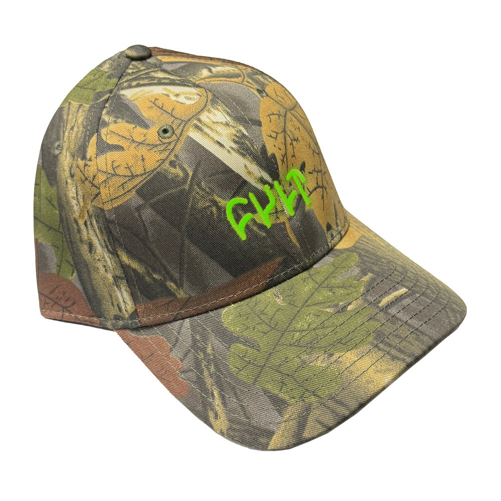 Real Tree Father Cap - neon green